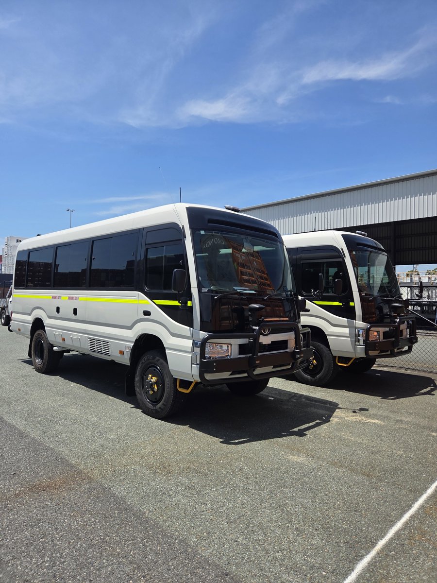 Toyota Coaster mine buses